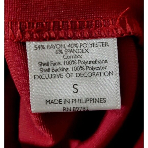 N. Natori Womens Tunic Top Colorblock Knit- Faux Leather Trim Long Sleeve S NWT - Picture 6 of 8